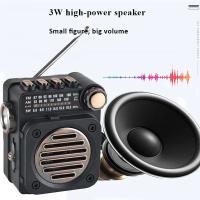 Radios estéreo FM AM SW, Mini receptor de Radio portátil de bolsillo, reproductor de música inalámbrico Bluetooth multifuncional con linterna LED - details 2