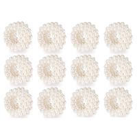 Juego de servilletas de boda de perlas blancas, hebilla, decoración de mesa, 12 piezas - details 0