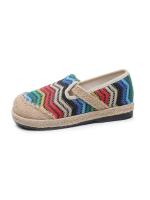 Zapatos de cáñamo de estilo étnico, de tela, de suela plana y lino bordado, transpirables y clásicos, para mujer, antideslizantes para interiores y exteriores, 2025 - details 16