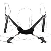 Juego de Bondage BDSM sin vibrador, Juguetes sexuales eróticos de esclavo para mujeres y parejas, ataduras abiertas de piernas, esposas de cuello, correas de tobillo, tienda - details 0