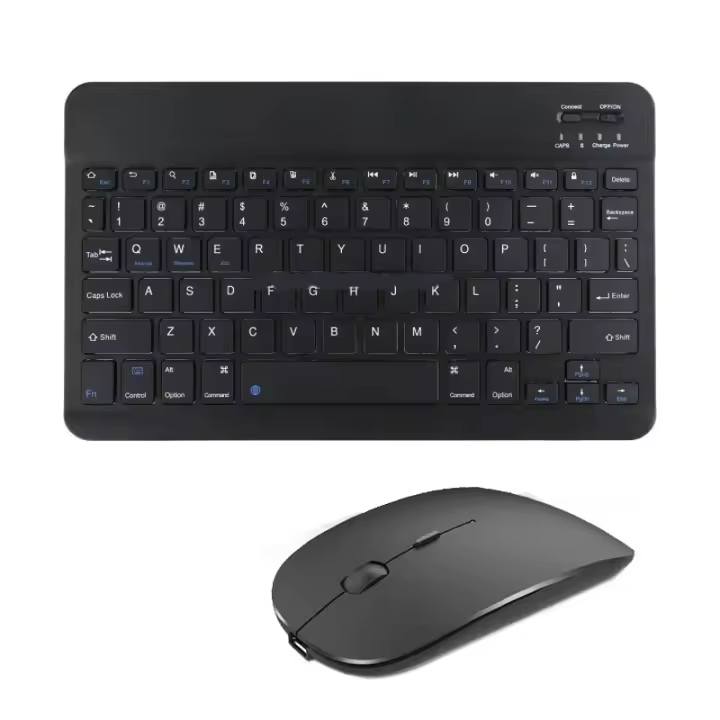Teclado inalámbrico Bluetooth español y francés Azerty, ruso y coreano para iPad, Mac, PC, tableta, teléfono móvil, portátil y ratón Mini con N - 1