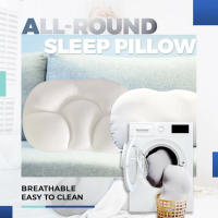 Almohada ortopédica para hombre y mujer, Micro Airballs, nubes redondas, cintura, Color sólido - details 7