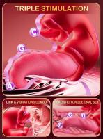 Vibrador Leten, Juguetes sexuales para adultos, vibradores de empuje de lengua para mujeres, consolador, estimulador de clítoris con succión de rosas, herramientas de placer para parejas femeninas - details 3