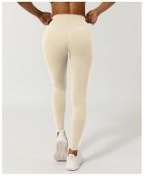 Pantalones de Yoga y Estiramiento de Nylon Color Natural Sin Línea T Leggings Deportivos de Secado Rápido Moda Casual para Mujeres - details 11