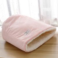 Cesta de cama para gatos de estilo japonés, casa cueva gruesa con dibujos de gatitos, cómoda y cálida perrera de felpa para cachorros y gatos - details 4