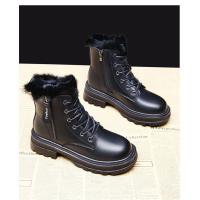 Botas de tobillo para mujer,Botas de nieve impermeables,Botas de tobillo de felpa con gancho de invierno - details 8