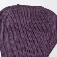 Chaleco de Punto Estilo Suéter para Mujer Cuello Redondo Ancho, sin Mangas, Moda de Alta Calidad - details 4