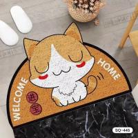 Alfombra antideslizante de dibujos animados para puerta de entrada, Felpudo con lazo de alambre para quitar el polvo, ideal para pasillo, cocina y baño, novedad - details 10