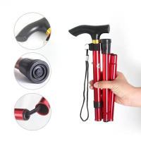Palo De Montañismo Plegable Para Viajes Y Escalada De Cinco Secciones Telescopio Aleación De Aluminio Deporte Al Aire Libre Y Trekking - details 5