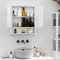 Armario de Baño con Espejo de Pared 2 Puertas, 3 Niveles para Almacenamiento - details 1