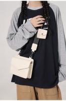 Bolso cuadrado pequeño oscuro Trend Bolso combinado 2 en 1 Bolso de la caja del sobre de cuero de los hombres y las mujeres Bolso pequeño bandolera - details 11