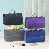 Bolsa de cosméticos portátil, liviana y de gran capacidad, bolsa de baño engrosada con doble cremallera, bolsa central, bolsa de almacenamiento de cable de datos multifunción. - details 5