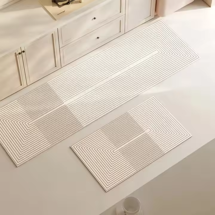 Alfombra de cocina superabsorbente, felpudo largo de diatomita, suave, lavable, antideslizante, para entrada de baño - 1