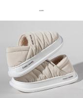 Zapatillas de invierno para mujer, Interior de felpa, suela antideslizante, parte inferior gruesa, zapato impermeable, parte superior cerrada, zapatilla cálida para hombre - details 2