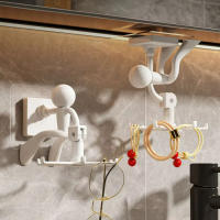 Gancho giratorio de 360 ​​grados para estatuillas creativas, estante colgante para cocina y baño montado en la pared del hogar con gancho adhesivo - details 0