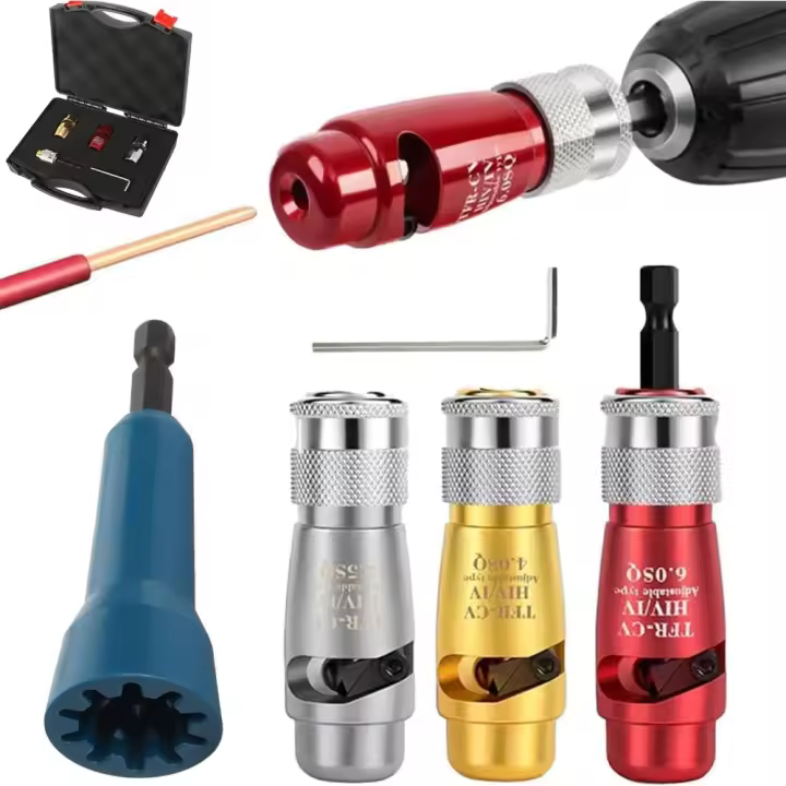 Pelacables y herramienta de torsión, pelacables eléctrico para taladro, juego de herramientas profesionales de electricista, Twister de tuerca de alambre portátil - 1