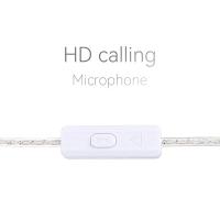 Cable de auriculares KZ Chapado en plata con micrófono, Cables de auriculares QKZ mejorados a2, Cable de 2 pines de auriculares de alta pureza de 3,55 MM - details 6