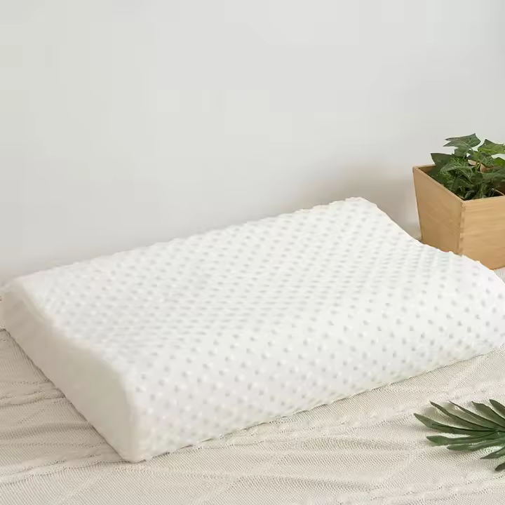 Almohada ortopédica de espuma viscoelástica para cama, almohada de protección del cuello con forma de onda de 50x30CM, almohadas para dormir de rebote lento, relaja el Cervical - 1