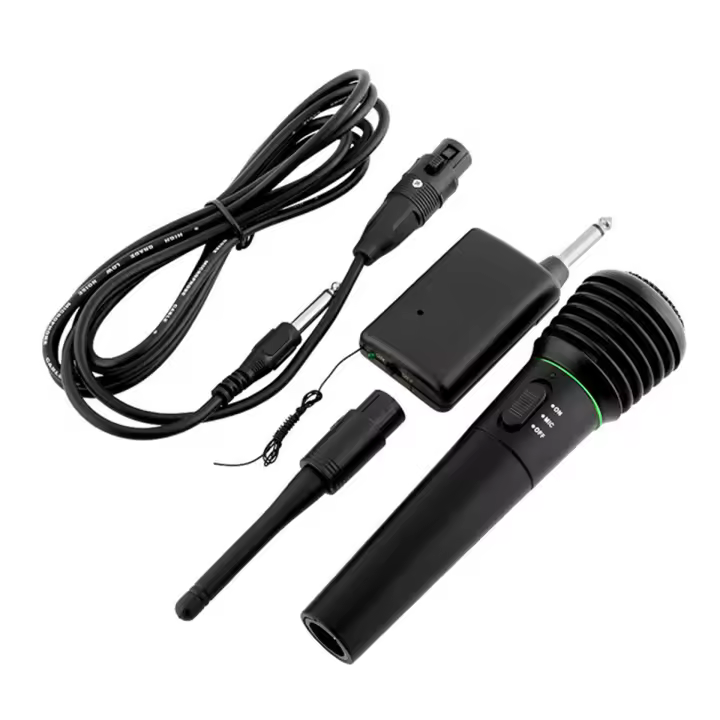 Micrófono dinámico inalámbrico con cable profesional, amplificador de altavoz Bluetooth para Karaoke, rendimiento de música - 1