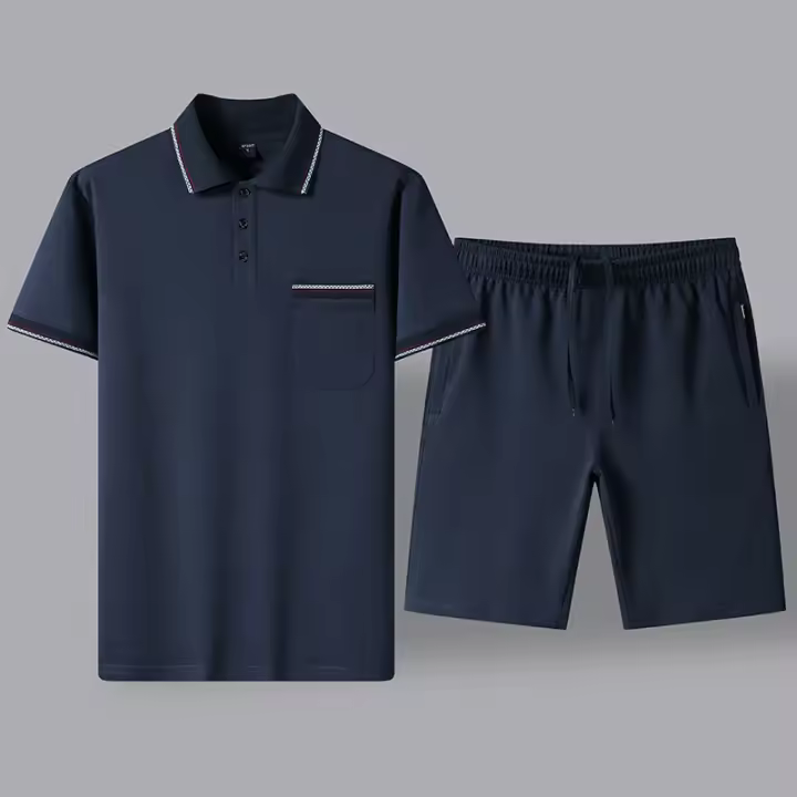 Conjunto de polo y pantalón corto adelgazante para hombre - 1