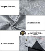 Conjunto de chaleco y corbata para hombre, traje de esmoquin de cachemir de seda, chaleco y corbata, gemelos de pañuelo para fiesta de boda, ropa de novio - details 0