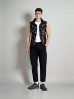 Chaleco vaquero de algodón para hombre primavera-verano estilo retro - details 1