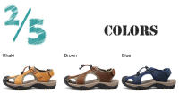 Zapatos de cuero de alta calidad para hombre, sandalias de talla grande, a la moda, novedad de verano, 40-48 - details 1