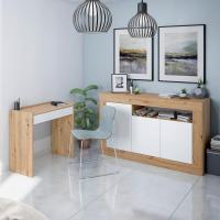 Buffet de Salón Aparador de 3 Puertas Estilo Baltik Acabado en Blanco Artik y Blanco Viejo - details 13