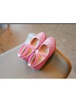 Bailarinas con purpurina Mary Janes para niñas, zapatos de fiesta elegantes para niños, zapatos de rendimiento de princesa, Color sólido, banda elástica - details 13