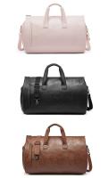 Bolsa de almacenamiento de viaje multifuncional de cuero Pu, conjunto de ropa plegable, bolso para hombre y mujer - details 8
