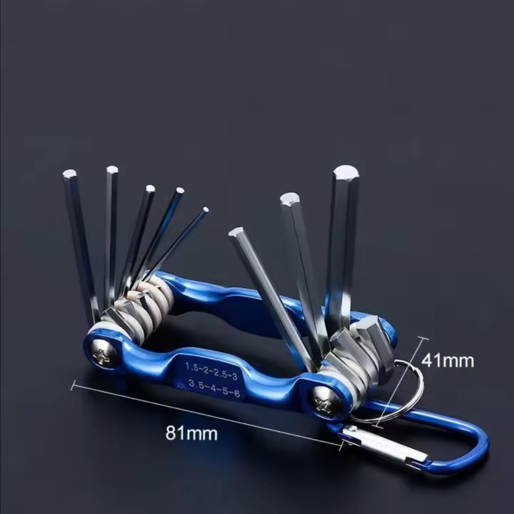 Llave hexagonal plegable portátil con mango de Metal, destornillador 8 en 1, llave Hexagonal Torx, llave hexagonal multifuncional - 1