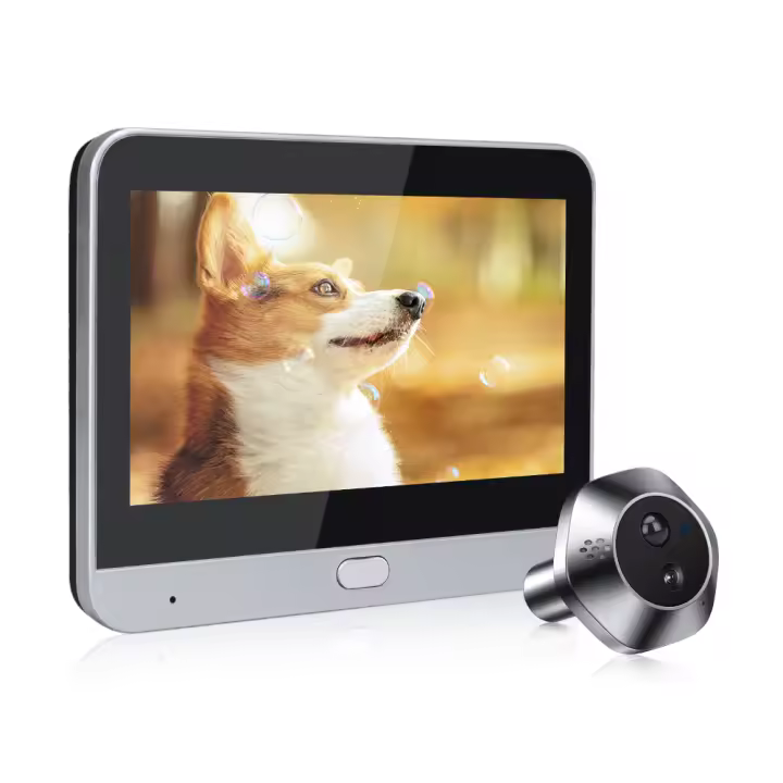 Cámara de mirilla Tuya con Audio de 2 vías, timbre inteligente WiFi para el hogar, visión nocturna PIR, detección de movimiento, visor de puerta Digital - 1