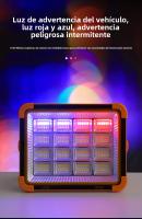 Diseño de 16 paneles de 21,5 cm x 17,5 cm 5000W Foco LED Recargable, Luz de Trabajo Portátil USB de 5 Modos, Banco de Energía, Luz de Trabajo LED Solar Impermeable para Exteriores para Acampar, Jardín, Pesca, Garaje, Emergencia - details 8