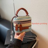 Bolso Cruzado de Tela Tirada a Rayas Chic Versátil para Uso Diario y Viajes - details 6
