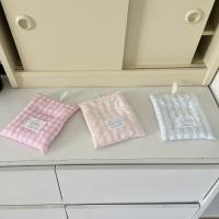 Mantel Individual de tela, posavasos de lunares de estilo Ins, posavasos cuadrados portátiles con patrón de rejilla, posavasos suaves para colgar bebidas, Decoración de mesa de cocina - details 5