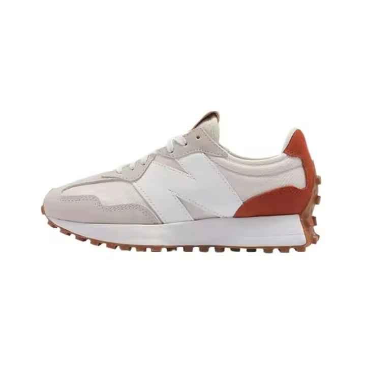 【Tienda insignia oficial】 Leten NB 327 Calzado deportivo casual para hombre y mujer blanco Naranja - 1