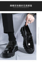 Zapatos de cuero casuales brillantes que aumentan la altura de los hombres Versión coreana de zapatos de cuero pequeños de moda - details 8