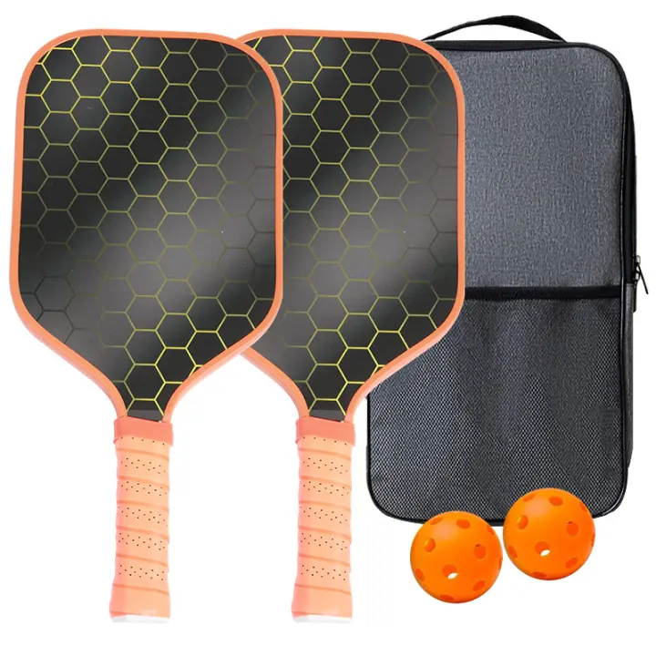 (Kit de 2 paletas de pickleball)Pala de Pickleball de Fibra de Carbono con Núcleo de Polímero de Potencia de 16 mm - 1