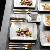 MALACASA-vajilla de porcelana gris Mármol, 30/60 piezas, con postre/sopa/plato de cena/taza/platillo, servicio para 12 - details 10