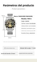 【 Italia 2025 Gran Venta 】 Reloj de Cuarzo para Hombre con Calendario y Cronógrafo - Diseño Nórdico Esqueleto, Acero Inoxidable Impermeable 3ATM, Ideal para Trajes de Negocios y Regalos Elegantes - details 7