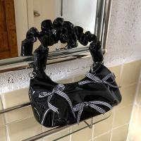 Bolsos de moda coreanos con lazo, bolsos de hombro plisados ​​de cuero Pu con nube, bolsos pequeños y dulces para mujer - details 7