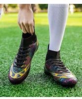 Zapatos de fútbol juveniles de caña alta con clavos largos antideslizantes para deportes de entrenamiento en oferta - details 7