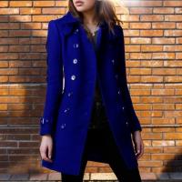 Abrigo informal de lana con doble botonadura para mujer, chaqueta de otoño e invierno, novedad - details 8
