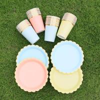 Vajilla Desechable de Papel con Encaje Platos y Tazas para Boda, Fiesta de Cumpleaños, Babería - details 1