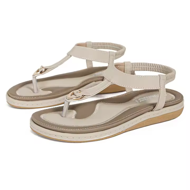 Sandalias de Planta para Mujer 2025 Zapatillas de Playa con Correa de Tobillo y Bordado, Transpirables con Sujeción de Dedo (Zapatos de Verano para Mujer, Sandalias Deportivas Artesanales de Lujo) - 1