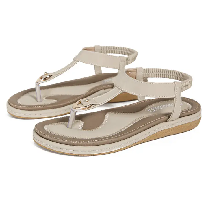 Sandalias de Planta para Mujer 2025 Zapatillas de Playa con Correa de Tobillo y Bordado, Transpirables con Sujeción de Dedo (Zapatos de Verano para Mujer, Sandalias Deportivas Artesanales de Lujo) - 1