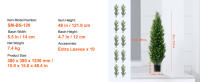 SucceBuy Árbol topiario de cedro artificial, planta de ciprés de pino falso de hoja perenne con hojas adicionales y maceta. Juego de vegetación artificial con clasificación UV para decoración del hogar en interiores y exteriores. - details 6