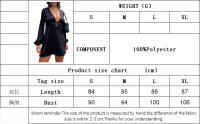 Vestido de estilo femenino vestido de cuello V profundo diseño de nicho falda corta con tirantes - details 0