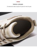 Zapatos para correr informales de verano para hombre, zapatillas altas transpirables, zapatillas de deporte de cuero de lujo para h - details 9