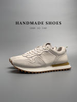 Zapatos blancos de suela gruesa de piel de vaca de primera capa de cuero genuino de alta gama - details 1